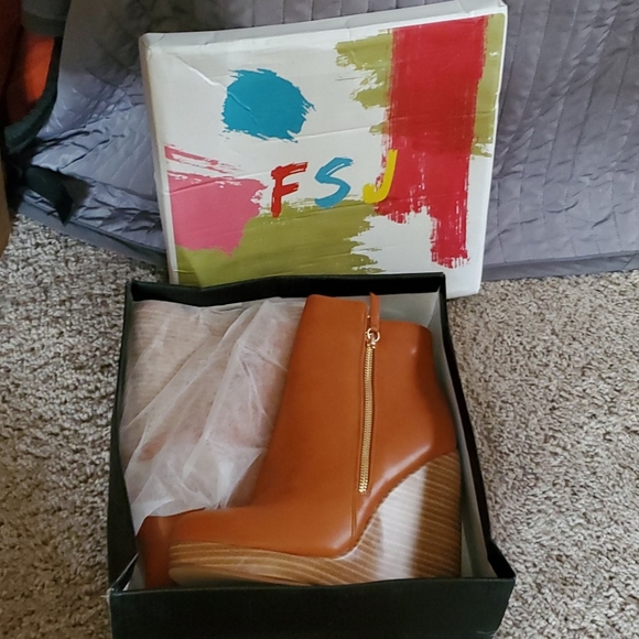 FSJ Shoes - Wedge heel bootie from FSJ listed currently at $120. gently worn 3x